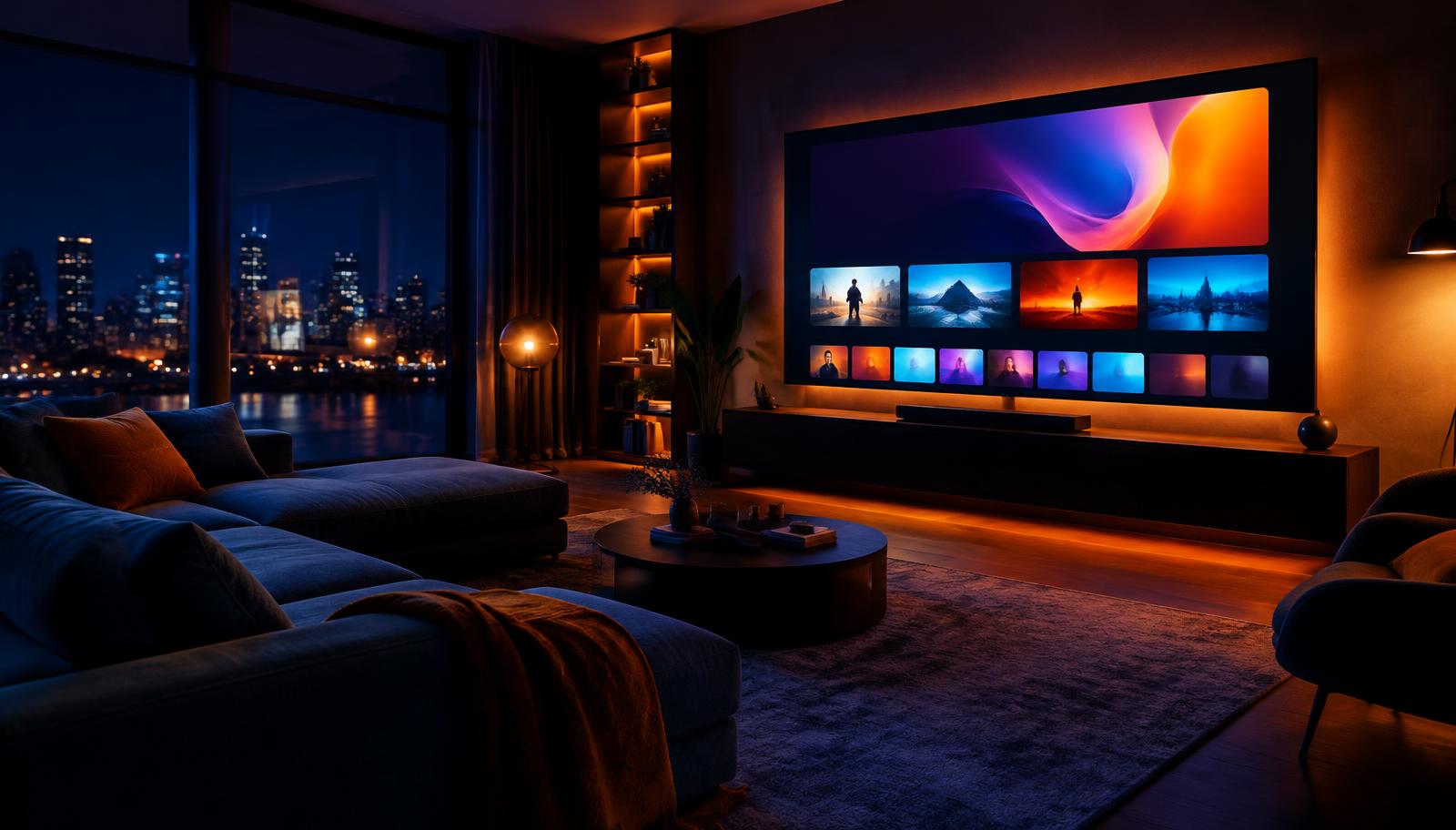 Salon avec télévision